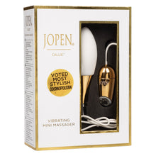 Load image into Gallery viewer, Callie Vibrating Mini Massager In White &amp; Gold
