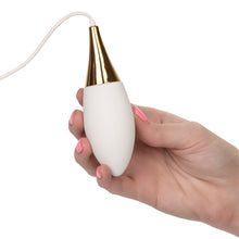 Load image into Gallery viewer, Callie Vibrating Mini Massager In White &amp; Gold
