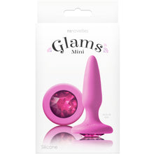 Load image into Gallery viewer, Glams Mini Pink Gem Silicone Butt Plug In Pink
