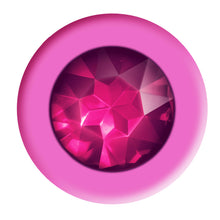 Load image into Gallery viewer, Glams Mini Pink Gem Silicone Butt Plug In Pink
