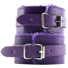 Load image into Gallery viewer, Ouch! Premium Plush Wrist Cuffs In Purple
