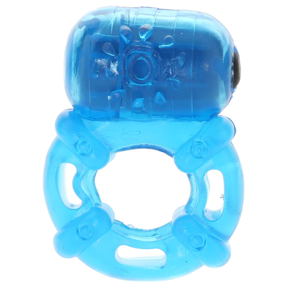 Stay Hard 5 Function Vibrating C Ring In Blue