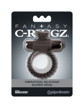 Load image into Gallery viewer, Fantasy C-Ringz Vibrating Silicone Super Ring In Black
